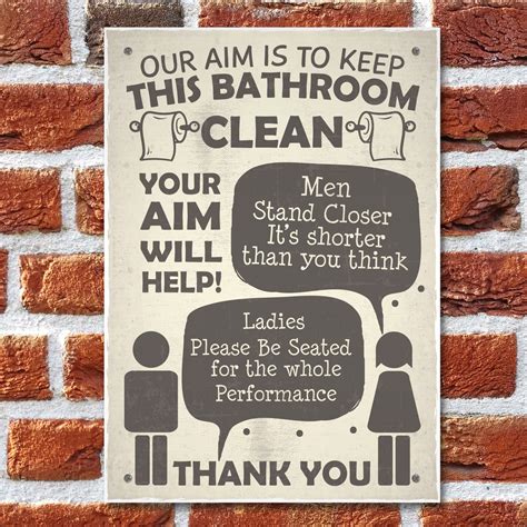 comical toilet signs